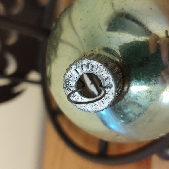 Vintage 50's Shiny Brite Green Christmas Ornament - Trees & Deer - Picture 3 of 3